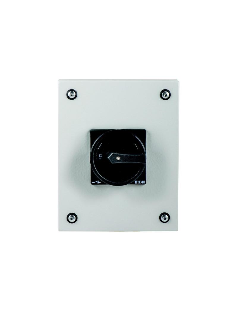 P3-63/SE3/SVB-SW Rozłącznik 63A 3P w obudowie ze stali nierdzewnej rączka czarna z blok. 197365 EATO