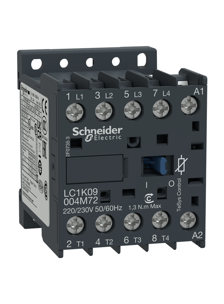 Stycznik mocy, TeSys K, AC1, 20A, 4P, 4NO, cewka 24VAC, zaciski śrubowe
