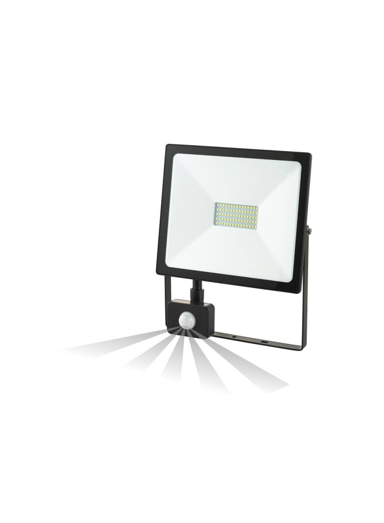 Naświetlacz LED 50W 4000lm 4000K IP44 czujnik ruchu PIR czarny OR-NL-6082BLR4 ORNO