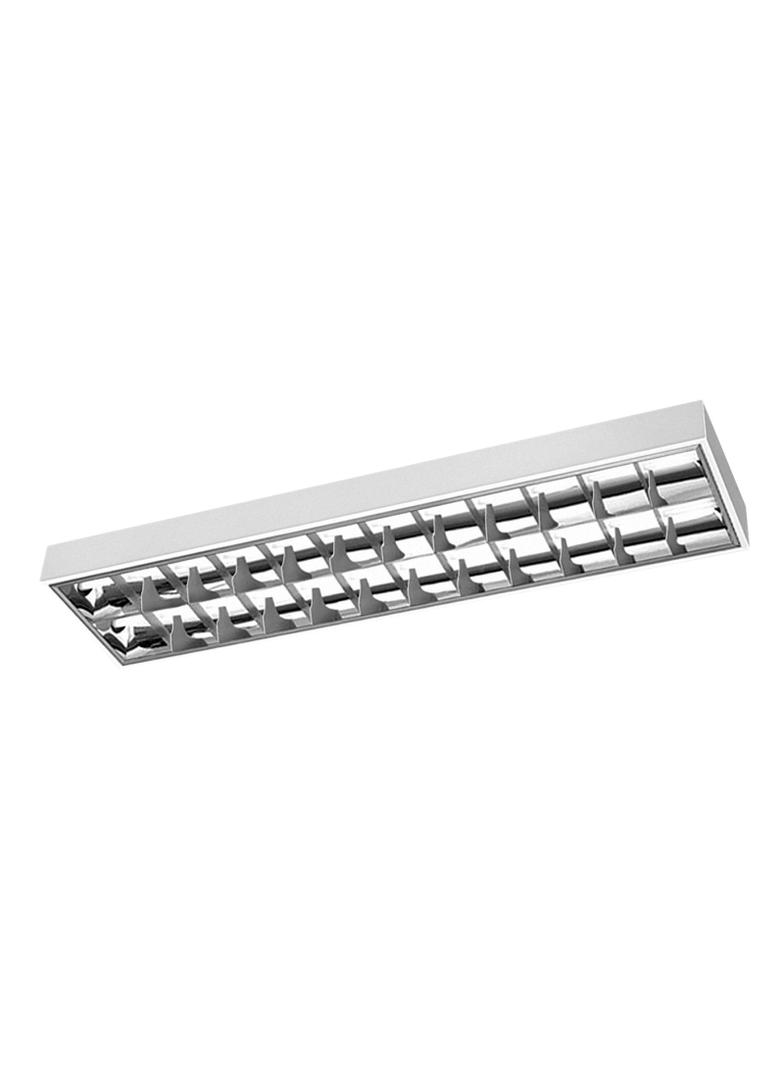 OPRAWA RASTROWA E, 2X36W, T8, EVG, PAR + POPRZECZKA "V"; NATYNKOWA, OPAKOWANIE X 1