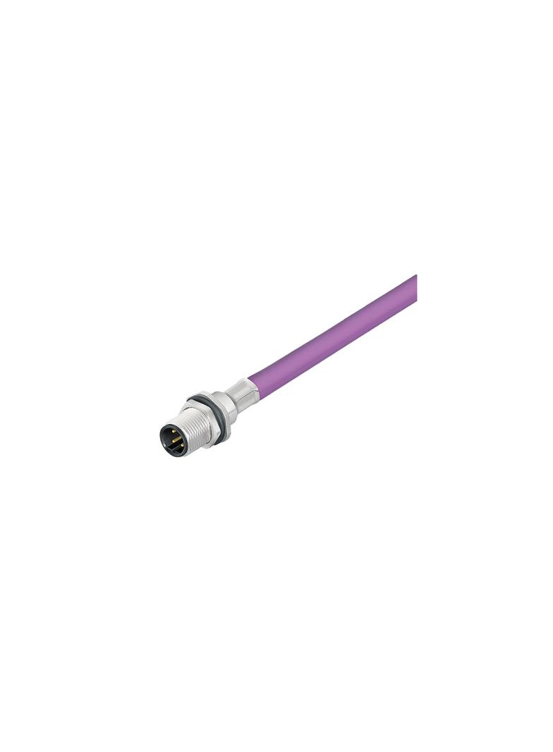 SAIE-M12S-PB-0.5U HW Złącze okrągłe, do wbudowania (z kablem), nr katalogowy 1279490050