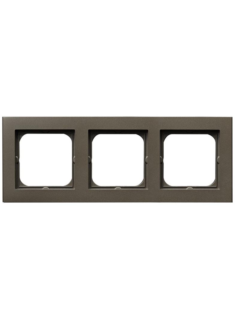 SONATA Ramka potrójna - kolor czekoladowy metalik