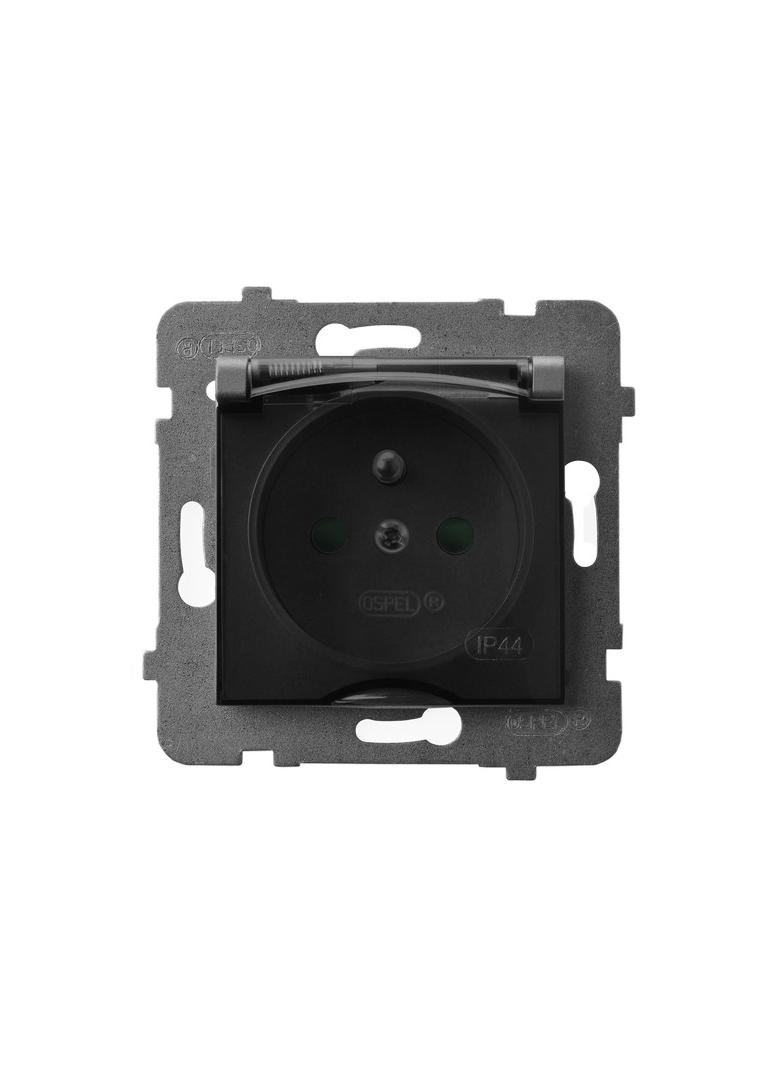 ARIA Gniazdo bryzgoszczelne z uziemieniem IP-44 z przesłonami torów prądowych wieczko przezroczyste