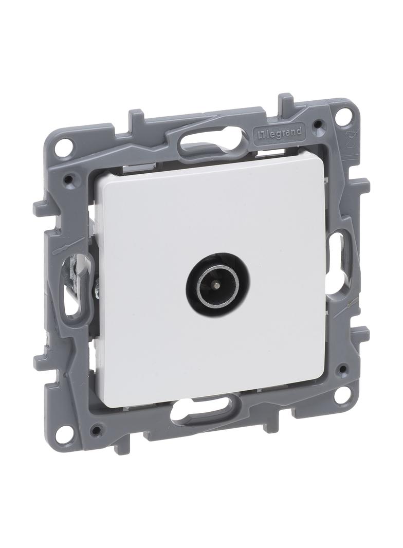 NILOE SELECTION - GNIAZDO TV(MĘSKIE) ZAKOŃCZENIOWE 10 DB PERŁA, Legrand