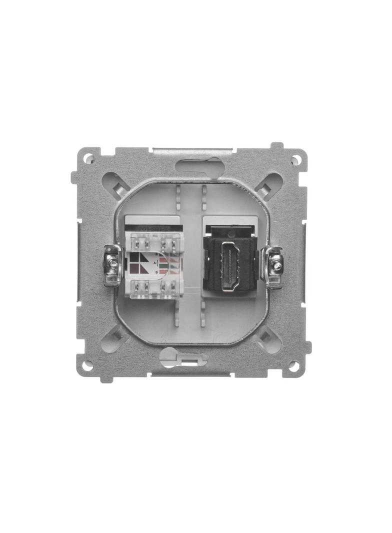 Simon Basic Gniazdo HDMI + RJ45 kat.6. satynowy BMGHRJ45.01/29 KONTAKT