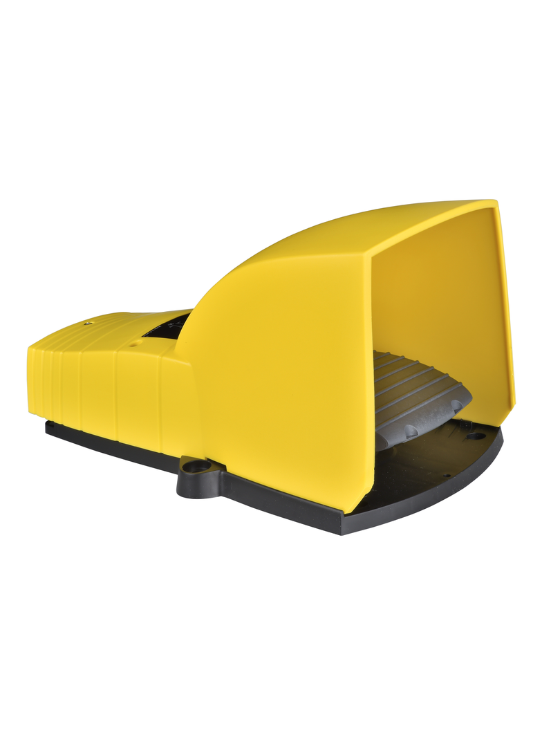 Harmony XPE Łącznik nożny pojedynczy z osłoną żółty 2 NC+NO plastikowy XPEY611