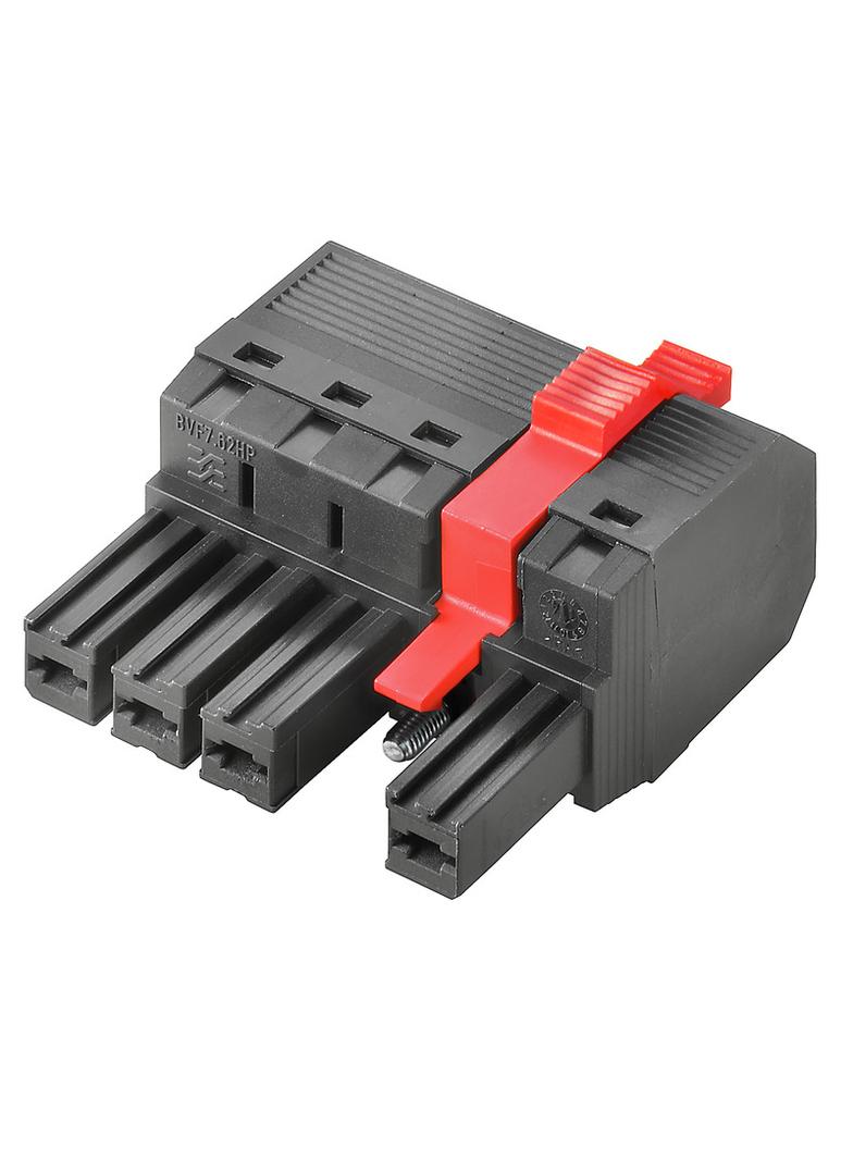 BVF 7.62HP/04/180MSF2 SN BK BX Wtyk PCB (złącze wiązki), 7.62 mm, Liczba biegunów: 4, PUSH IN /40szt./ 1430090000 WEIDMÜLLER