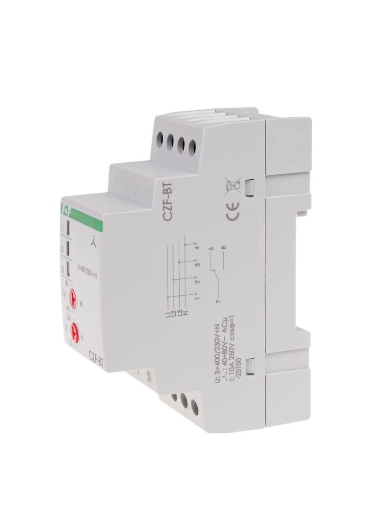 CZUJNIK ZANIKU FAZY, STYK: 1Z , I=10A,REGULOWANY CZAS ZADZIAŁANIA 0,5-15 SEK., 2 MODUŁY