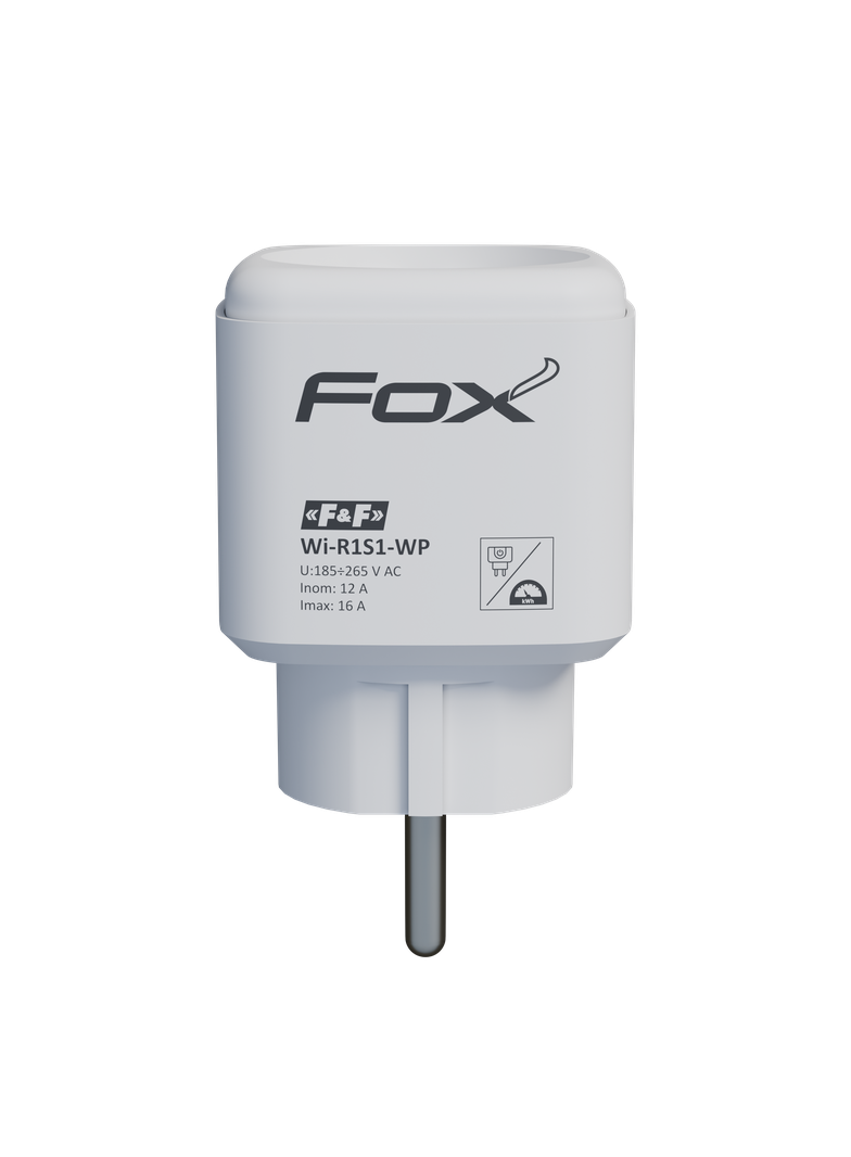 FOX Switch&Energy Plug Gniazdo z funkcją monitorowania parametrów sieci Wi-R1S1-WP F&F