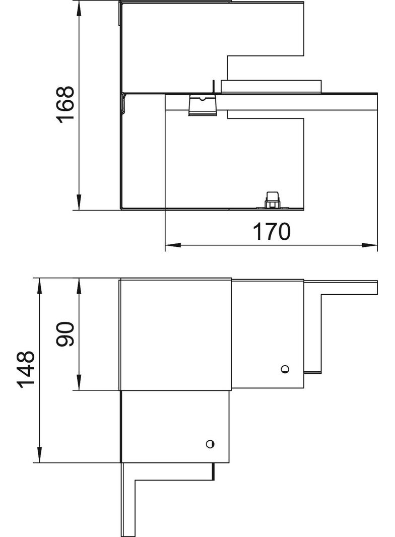 GS-AI90170RW, NAROŻE WEWN. 90X170 CZ.B.