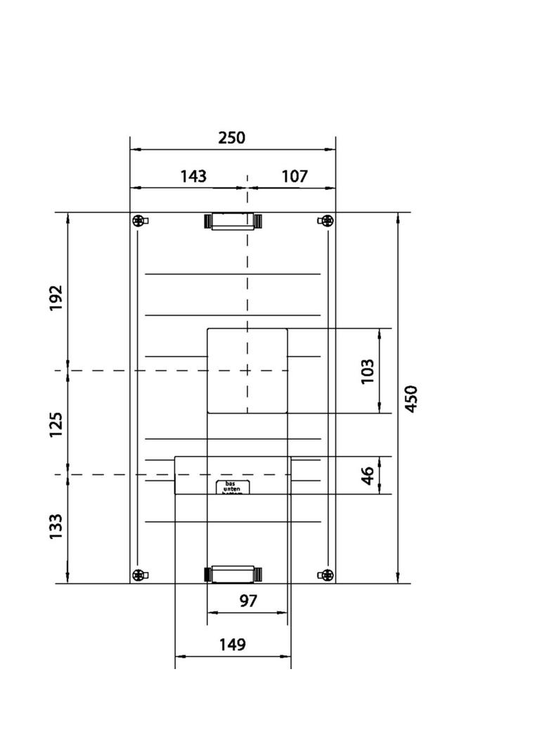 univers N 450x250mm podzespół dla wyłącznika mocy H3+ P250 +FI UK31LH1F HAGER