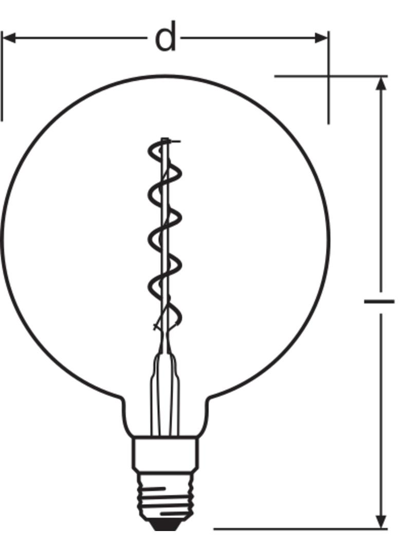 Lampa LED Vintage 1906 dim CL GLOBE200 Filament szkło przezroczyste GOLD 28 dim 5W 820 E27