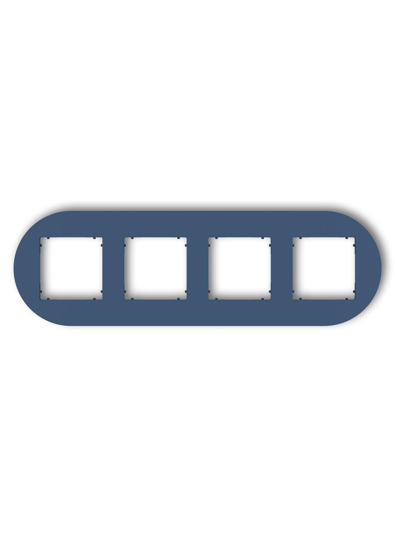 MINI Ramka uniwersalna poczwórna okrągła z tworzywa navy blue