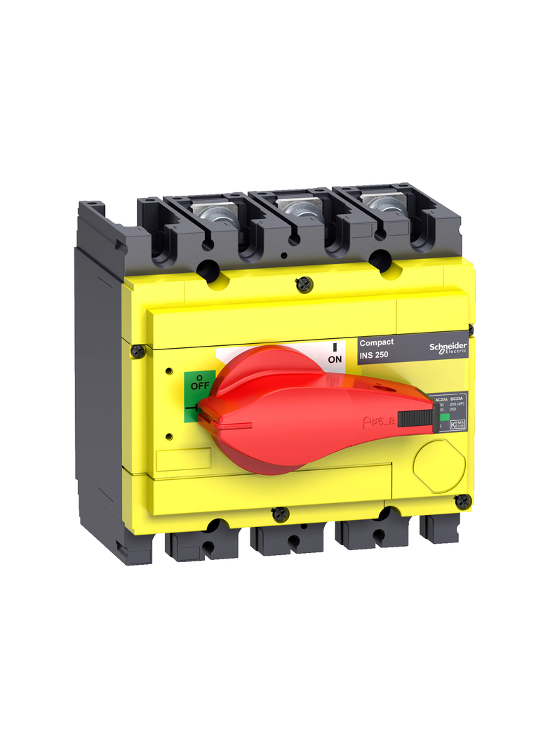 Compact INS INV, rozłącznik INS250 żółto-czerwony 160A 3P