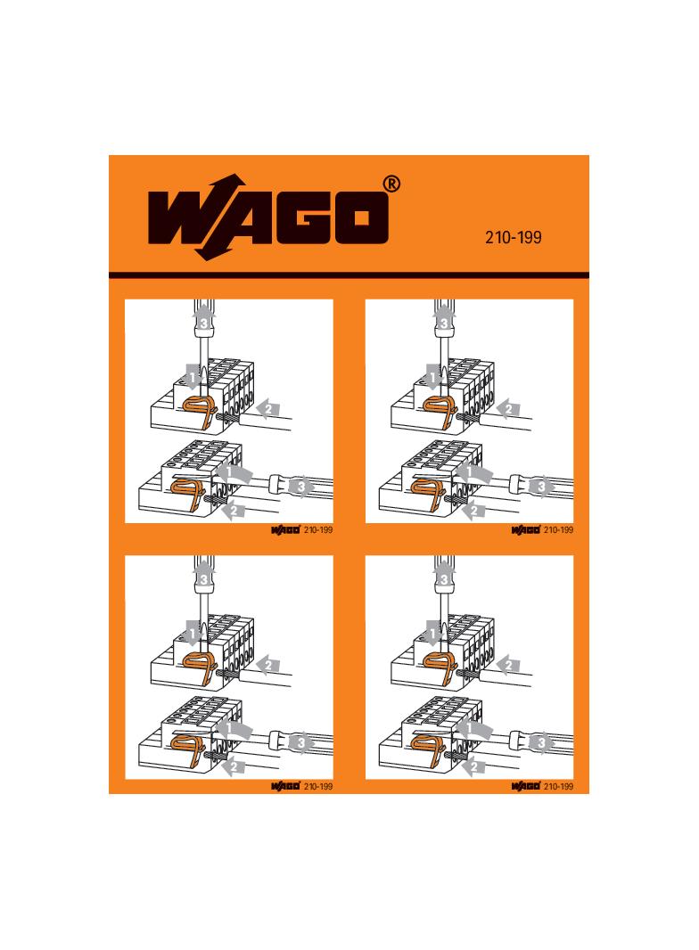naklejka instruktażowa /100szt./ WAGO