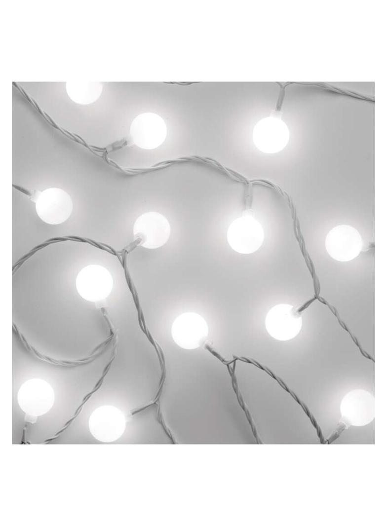 Lampki świąteczne kulki 40LED 4m IP44 zimna biel IP44 timer D5AC01 EMOS