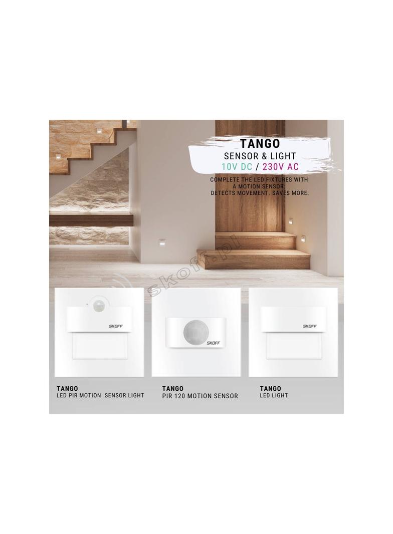 Oprawa Tango LED PIR 120 Motion Sensor Light | 10 V DC | 1,0 W | IP 20 |LED | 6000 K | PIR 120o |Wyk