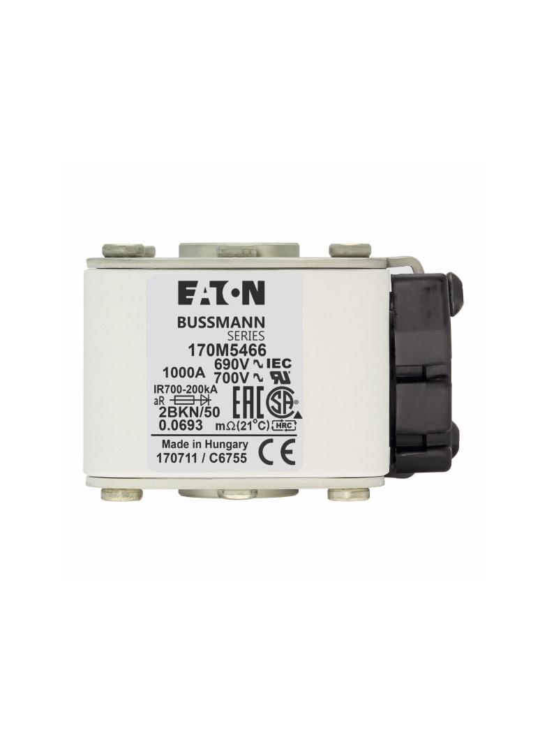 FUSE 1000A 690V 2BKN/50 AR UC Wkładka szybka 1000A AC 690V rozmiar 2 aR IEC UL 170M5466 EATON