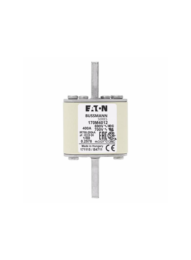 400A 690V 1/80 aR INDICATOR FUSE Wkładka szybka 400A AC 690V DIN 1 53x53x108 mm aR DIN, 170M4012 EAT