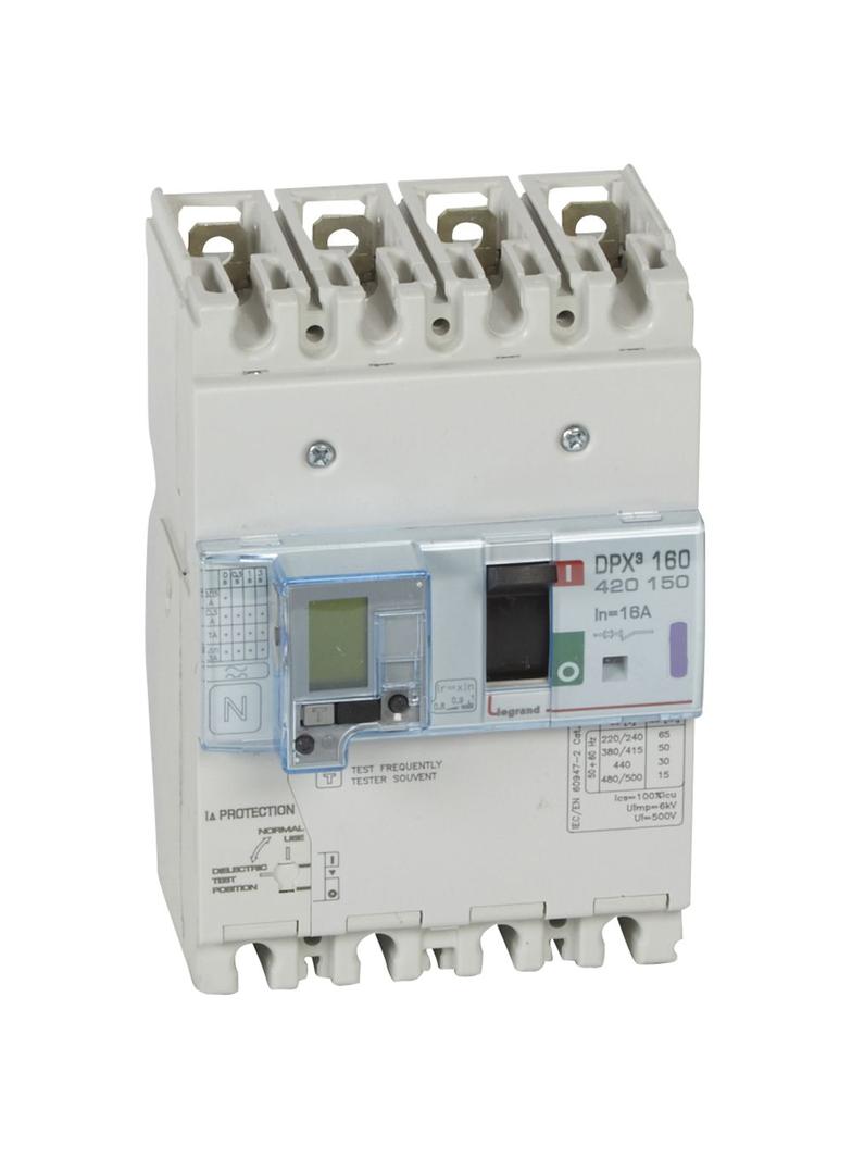 Wyłącznik Z Wyzwalaczem Termiczno-Magnetycznym DPX3 160 4P 16A 50Ka Z Zab. R-Pr. 420150 LEGRAND