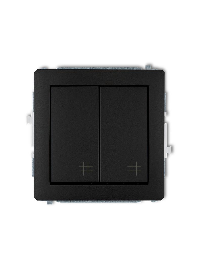 DECO Mechanizm łącznika podwójnego krzyżowego czarny mat