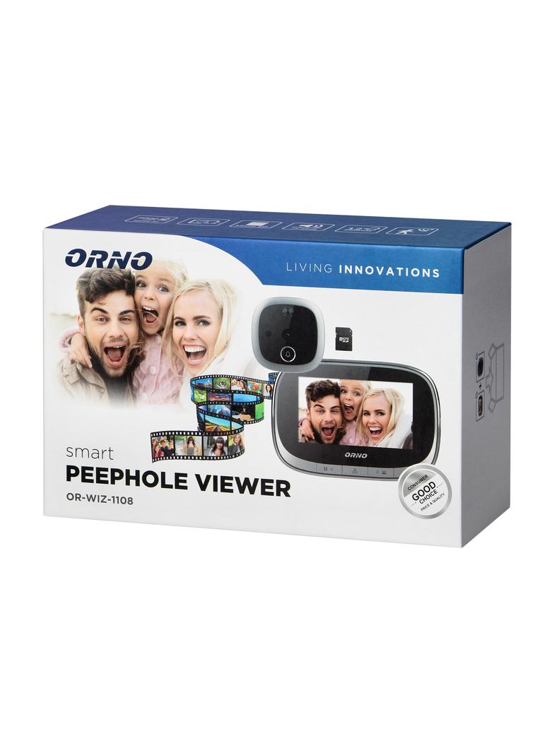 Elektroniczny wizjer do drzwi 4,3" HD z funkcją nagrywania na kartę Micro SD czujnikiem ruchu i sze