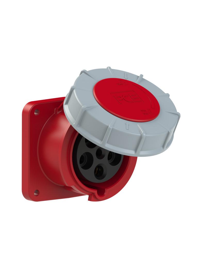 GNIAZDO TABLICOWE PROSTE POWER TWIST IP74 63A 400V 3P+Z+N 100x100mm  IP67