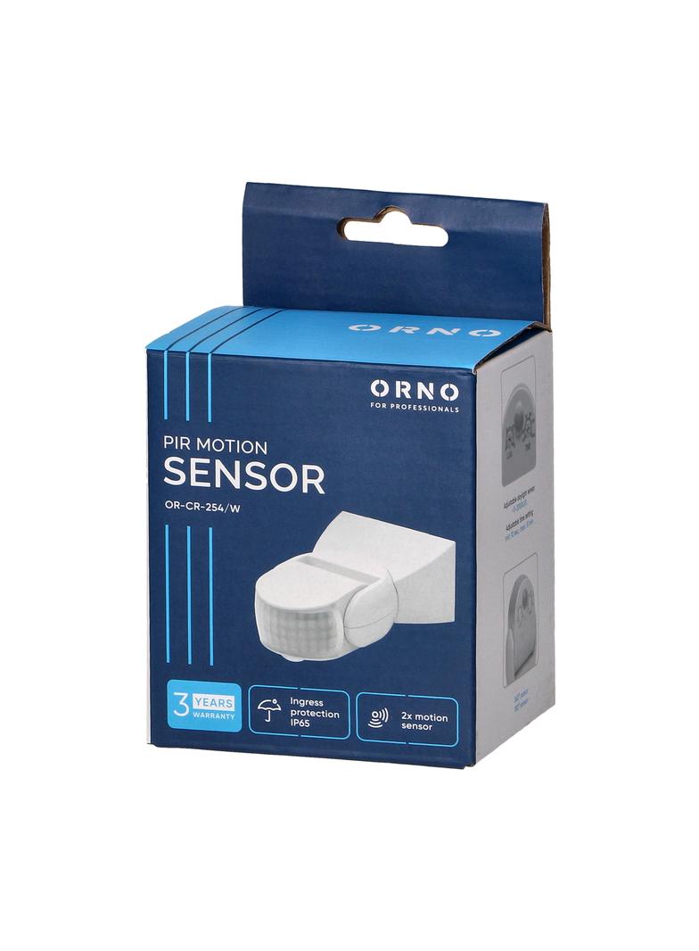 Czujnik ruchu 360/180st. 2 sensory IP65 1200W biały OR-CR-254/W ORNO