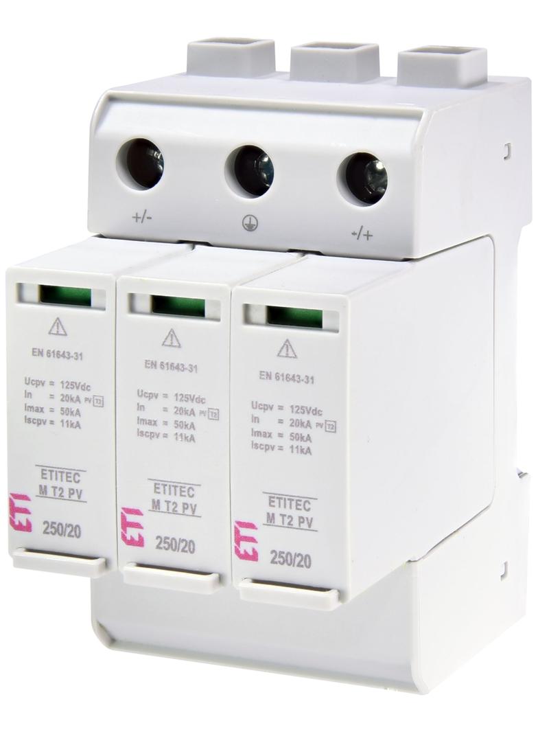 Ogranicznik przepięć T2 (C) - do systemów PV TEC M T2 PV 250/20 Y 002440732 ETI