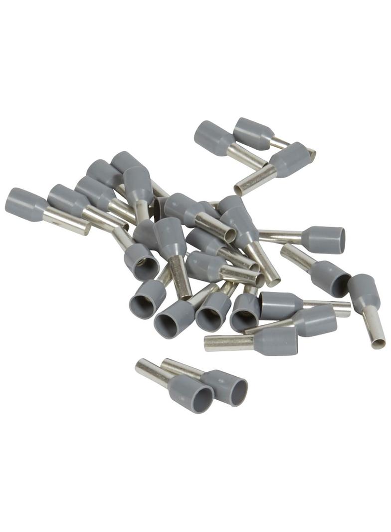 KOŃCÓWKA TULEJKOWA Z KOŁNIERZEM IZOL. 2,5MM2 DOSTARCZANA W PASKACH - SZARA, Legrand