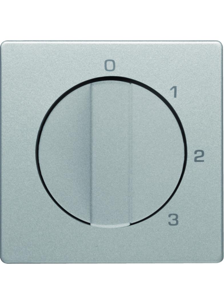 Q.x Płytka czołowa z pokrętłem do łącznika 3-poz. z  0  i nadrukiem alu aksamit