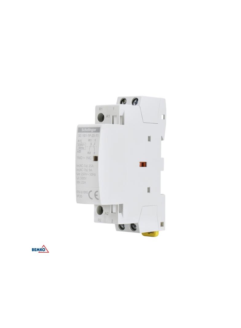 STYCZNIK MODUŁOWY SC101 1P 25A TYP 11 (1NO+1NC) SCHELINGER