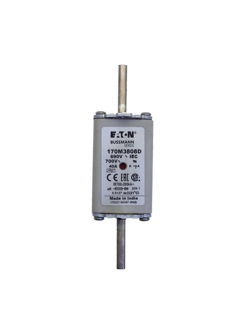 FUSE 40A 690V aR DIN 1 HSDNH Wkładka szybka 40A 690V aR DIN 1 podwójny wskaźnik 170M3808D EATON