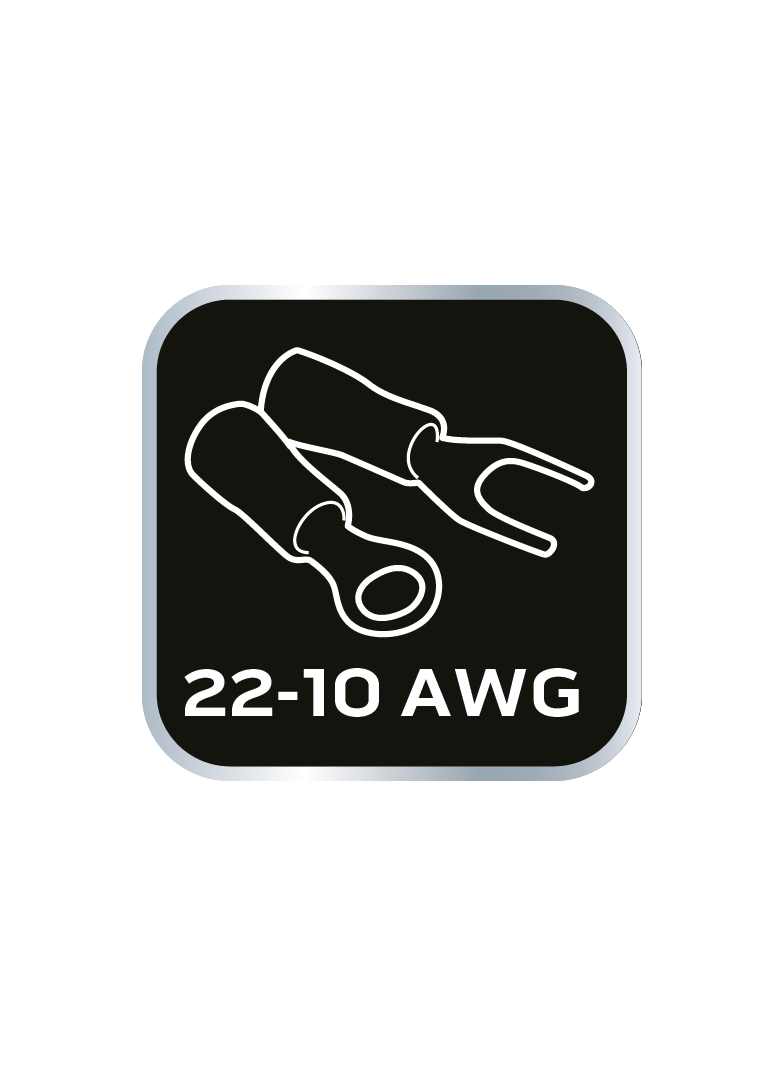 Szczypce do zaciskania końcówek konektorowych 22-10AWG
