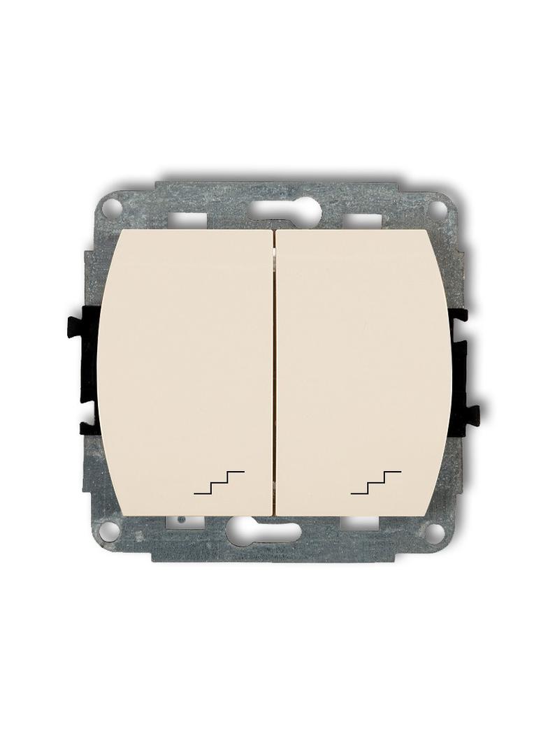 TREND Mechanizm łącznika podwójnego schodowego beżowy