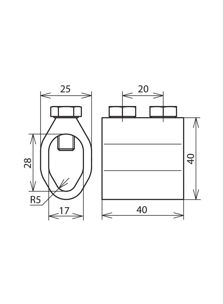 Zacisk probierczy - mufa do drutu 8-10/16 mm, Al