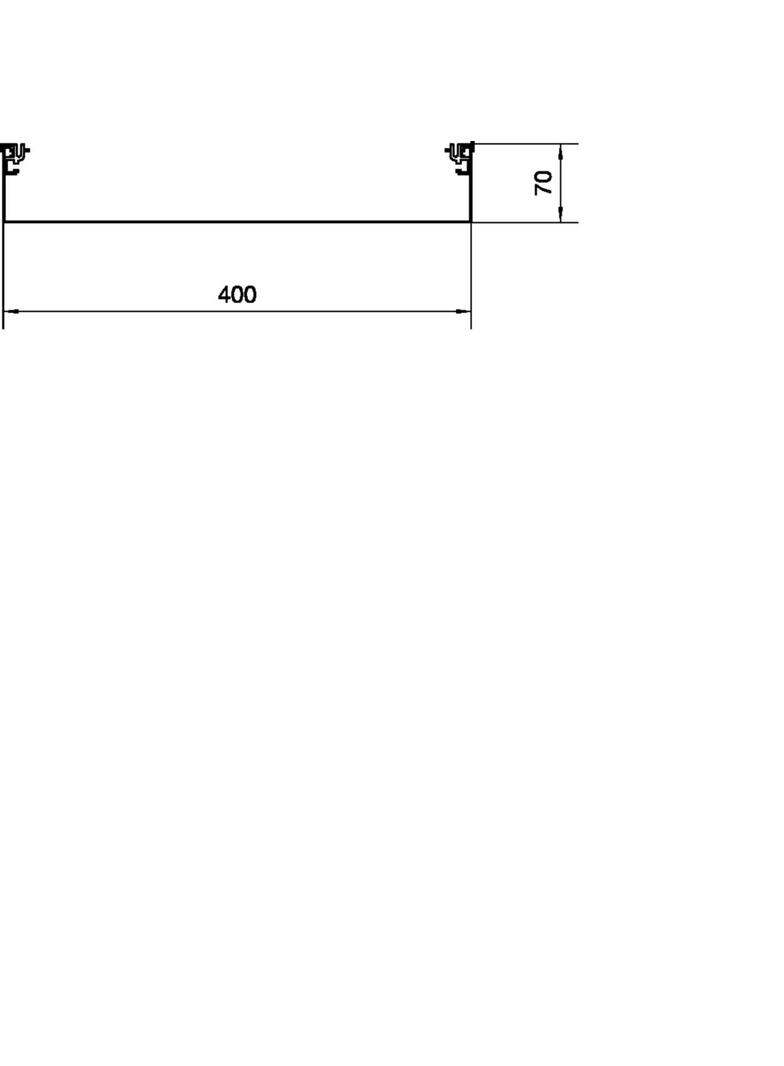 tehalit.AK Podstawa kanału napodł 1-str skos pokrywy 400x70mm stal AKU4000701 HAGER