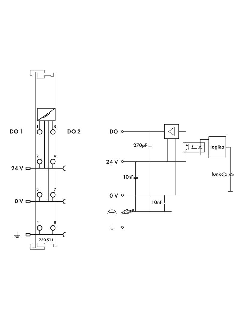 moduł 2DO 24V DC 0,1A PWM 100Hz z regulacją szerokości impulsu