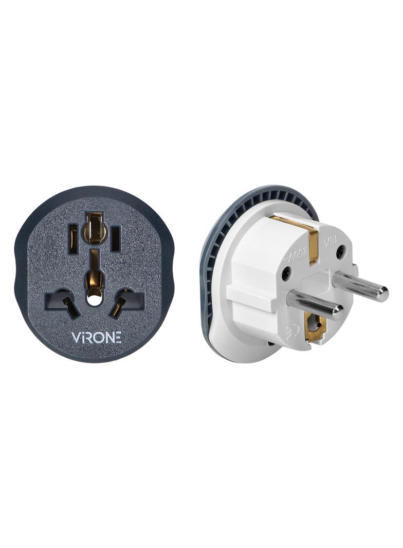 Adapter podróżny - Go to Europe 230V/13A uniwersalne gniazdo wtyczka Uni-Schuko szary TA-5 ORNO