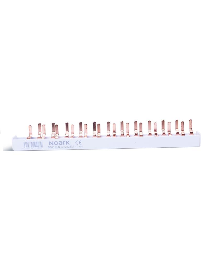 BBP 4LN 10 M12 EU Szyna łączeniowa typ trzpieniowy 4P 10mm2 12 modułów do serii Ex9NLE EL 111408 NOARK