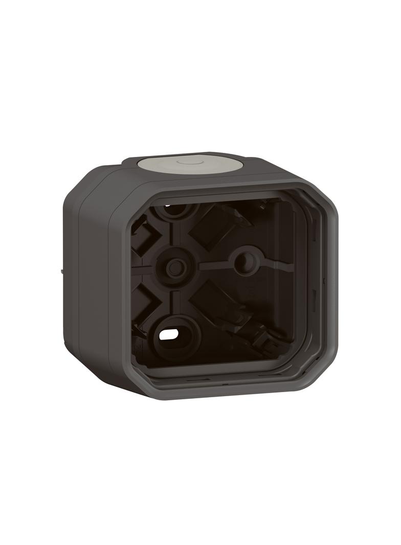 NOWE PLEXO - PUSZKA NATYNKOWA POJEDYNCZA Z PRZEPUSTEM MEMBRANOWYM ANTRACYT