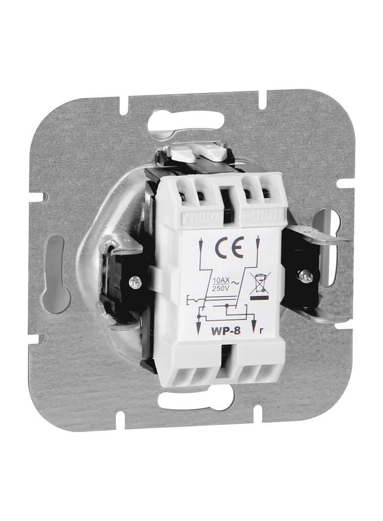 Łącznik krzyżowy podtynkowy Onyx, 10A, 250V, WP-8O, biały OR-OE-7503/W ORNO
