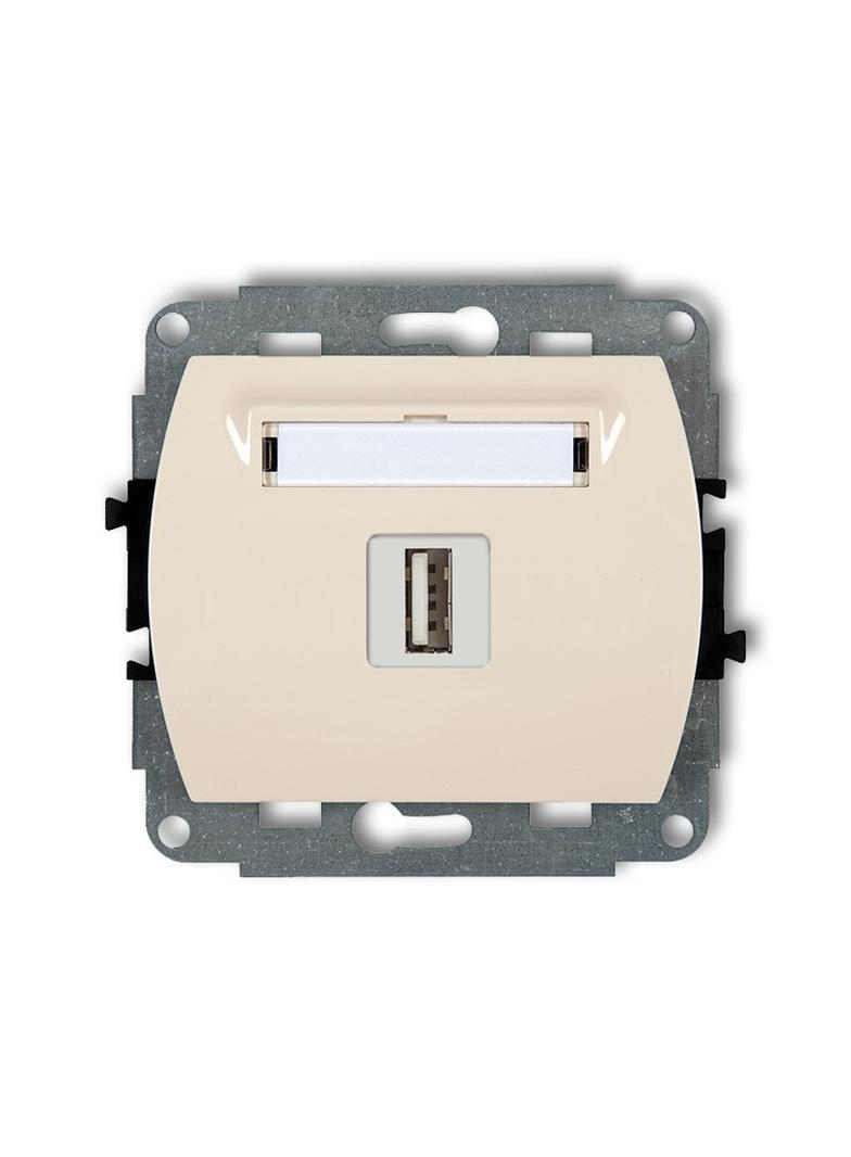 TREND Mechanizm gniazda pojedynczego USB A-A 3.0 beżowy
