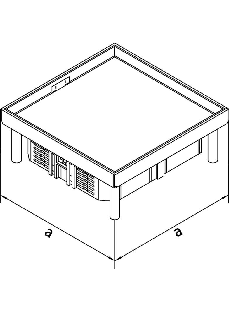 tehalit.VE-EE Pokrywa pełna IP54 20kN EKSQ06 200X200 25mm stal nierdzewna
