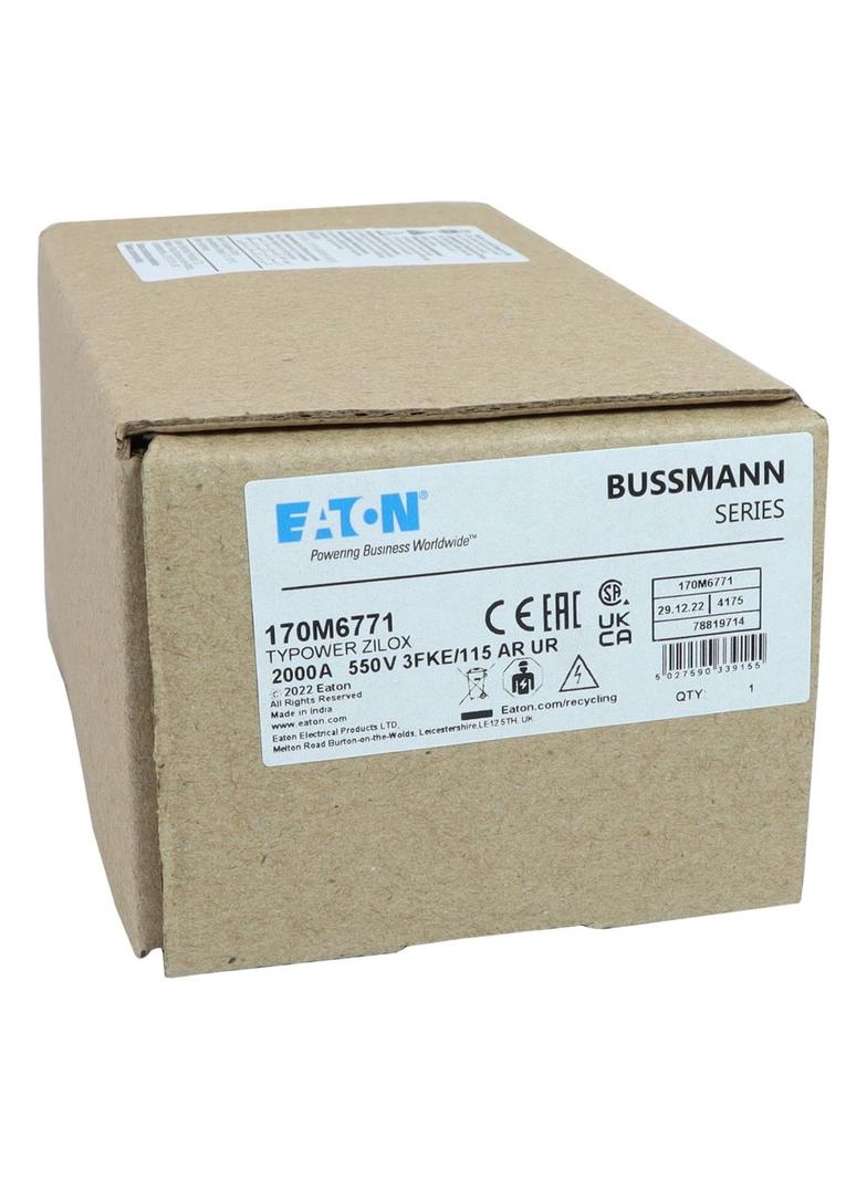 FUSE 2000A 550V 3FKE/115 AR UR Wkładka szybka 2000A AC 550V rozmiar 3 76x92x139 mm aR IEC, 170M6771