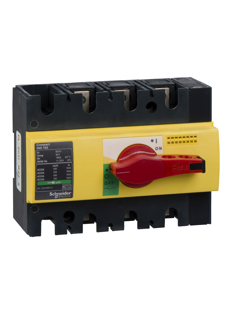 Compact INS INV, rozłącznik INS160 żółto-czerwony 160A 3P
