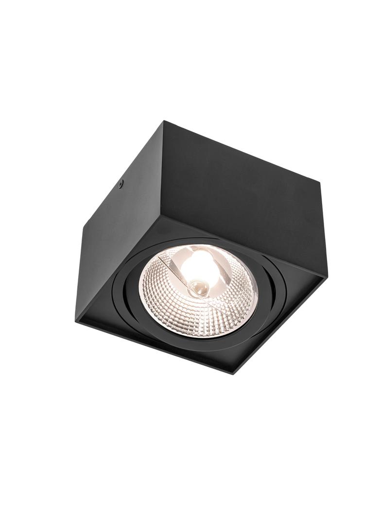 CHLOE AR111 GU10 IP20 kwadratowa czarna ruchoma