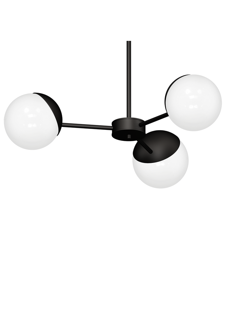 Milagro lampa wisząca/żyrandol Sfera Black 3xE14 MLP8865