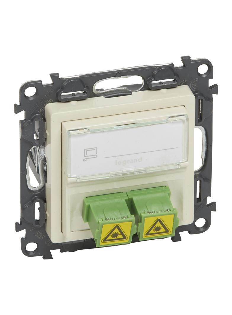 VALENA LIFE GNIAZDO ŚWIATŁOWODOWE 2 x SC / APC KREMOWE, Legrand