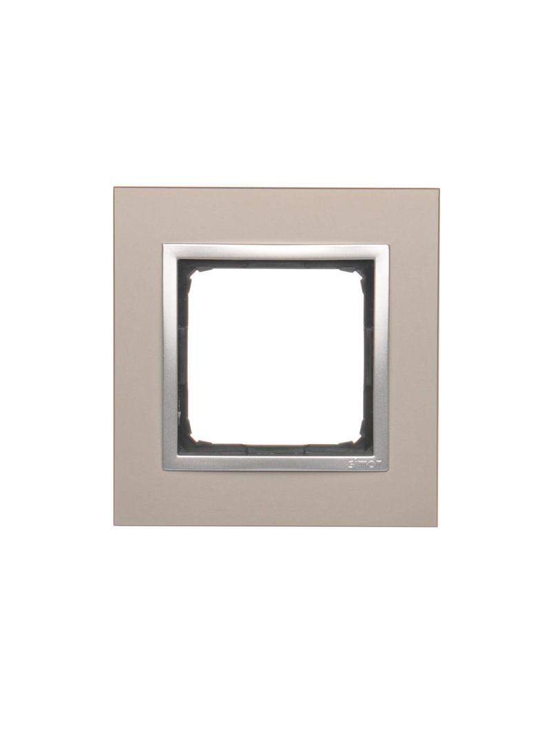 Simon 54 Nature Ramka 1-krotna Nature-Metal SATYNOWY BLASK IP20/IP44* (*IP44-należy zastosować uszczelkę ramki DUN1) DRN1/79 KONTAKT